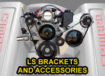 LS swap conversion accessory brackets