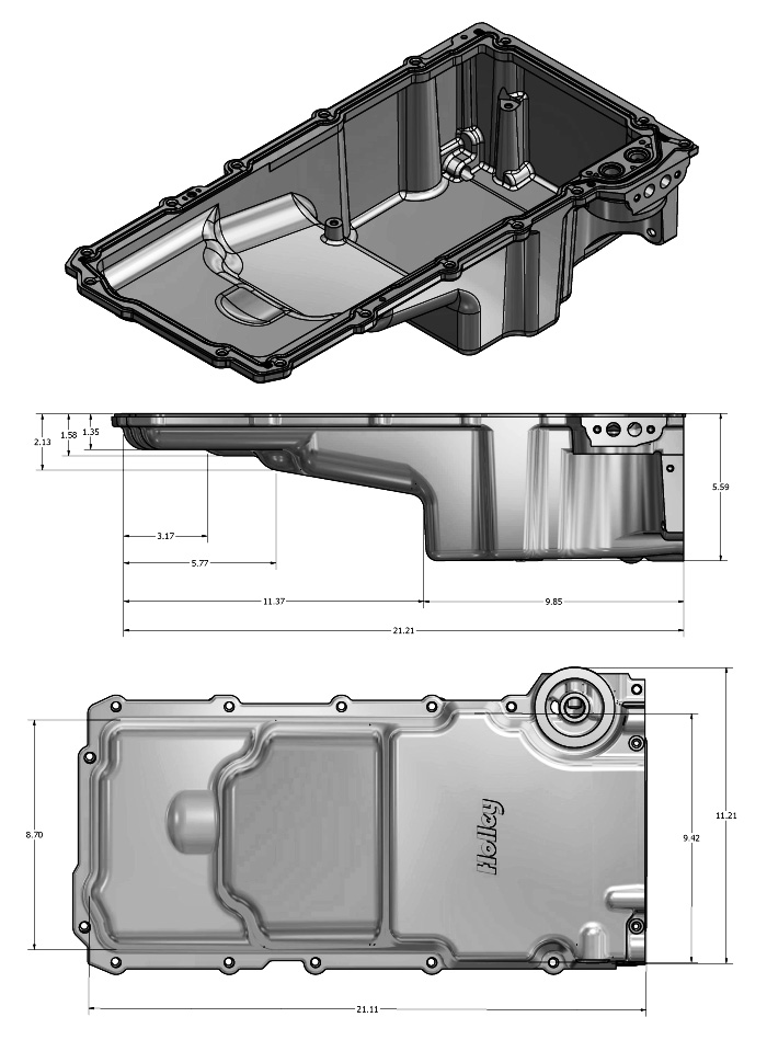 LS Holley Oil Pan