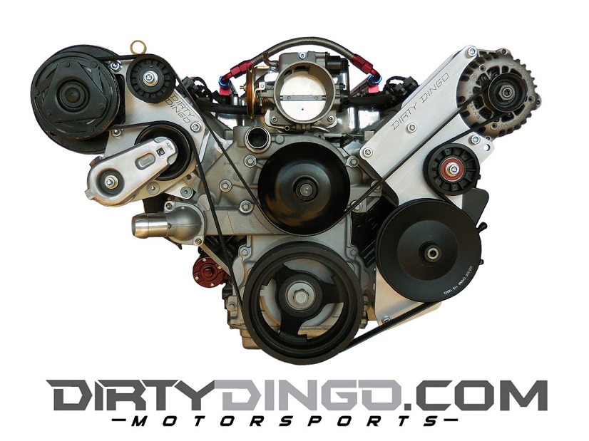 LS Billet Truck Low Power Steering R4 AC Accessory Brackets